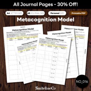 Metacognition Model printable learning journal bundle