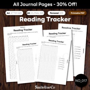 Reading Tracker printable wellness journal bundle