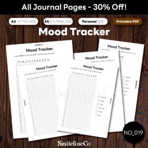 Mood Tracker printable wellness journal bundle
