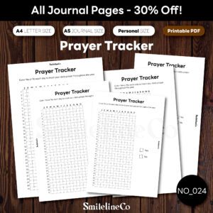 Prayer Tracker printable faith journal bundle