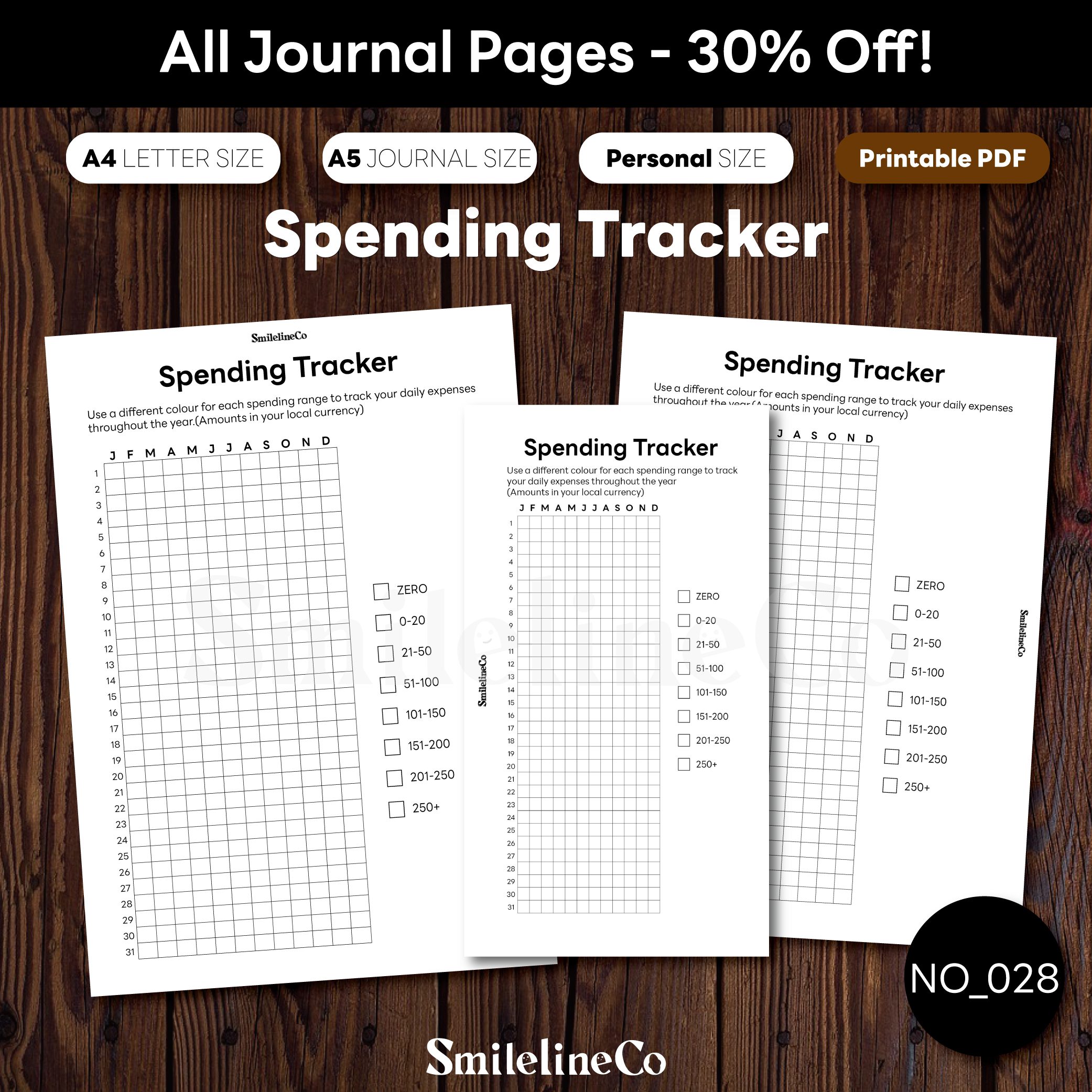 Spending Tracker printable money journal bundle