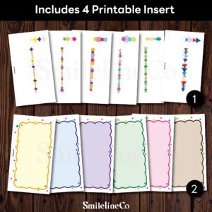 Dopamine Colored Inner Page Bundle printable dot pattern insert