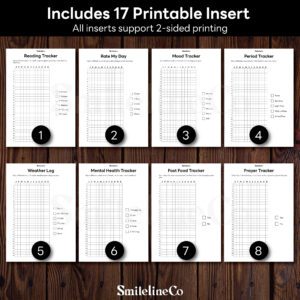 Tracker Bundles printable wellness insert preview