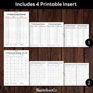 Savings Challenge Bundle printable 52 Week insert preview