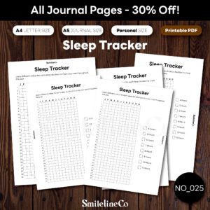 Sleep Tracker printable wellness journal bundle