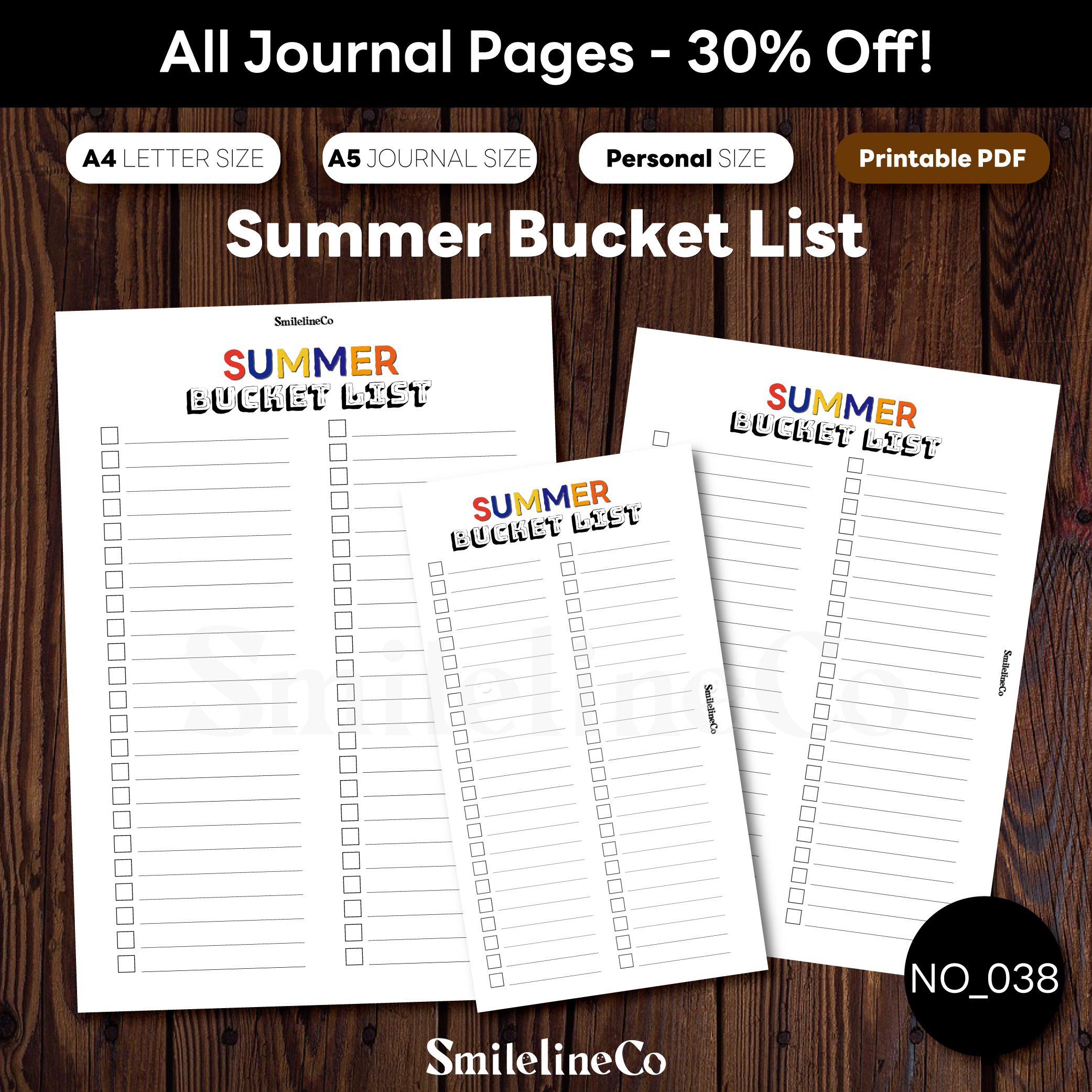 Summer Bucket List printable seasonal activity bundle