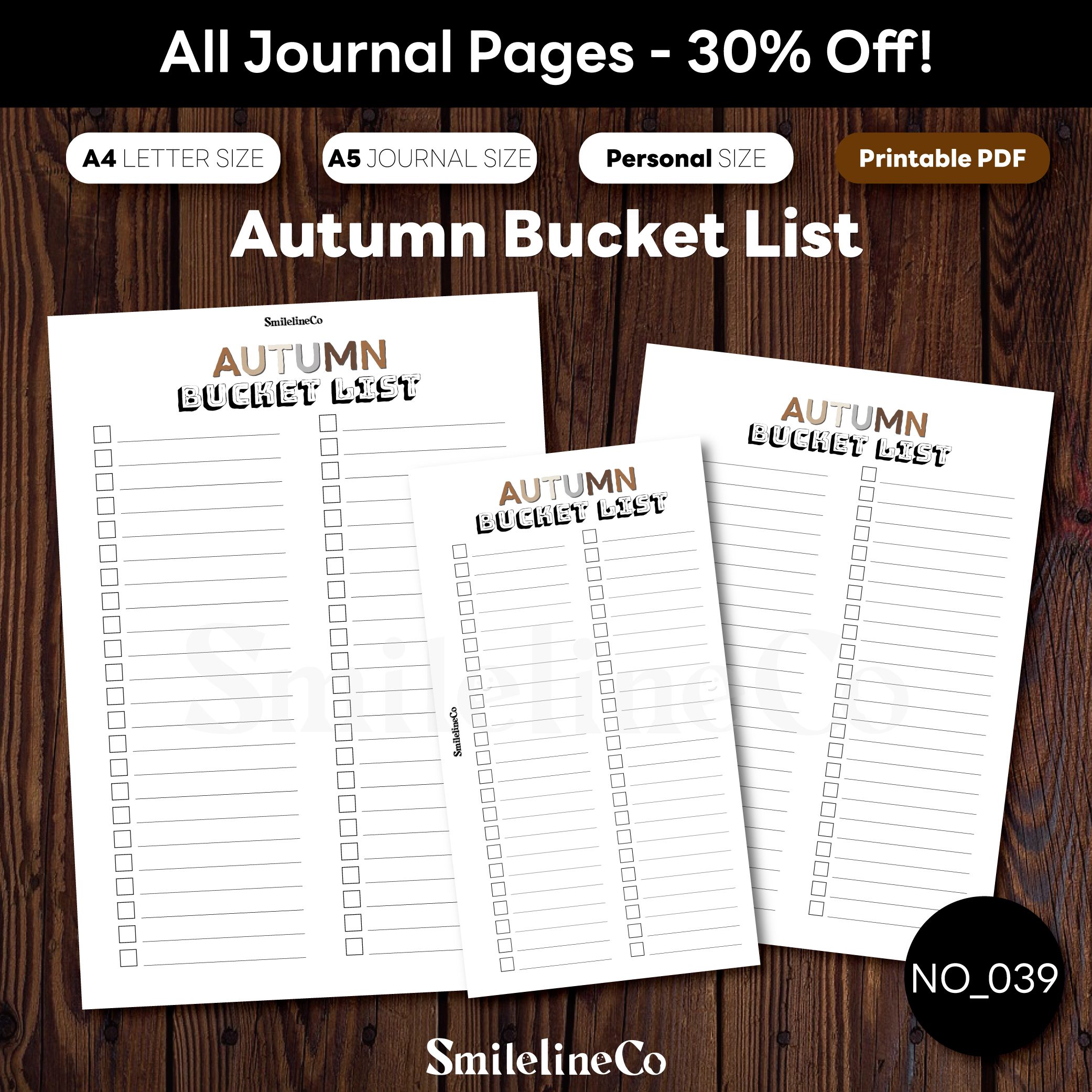 Autumn Bucket List printable seasonal activity bundle
