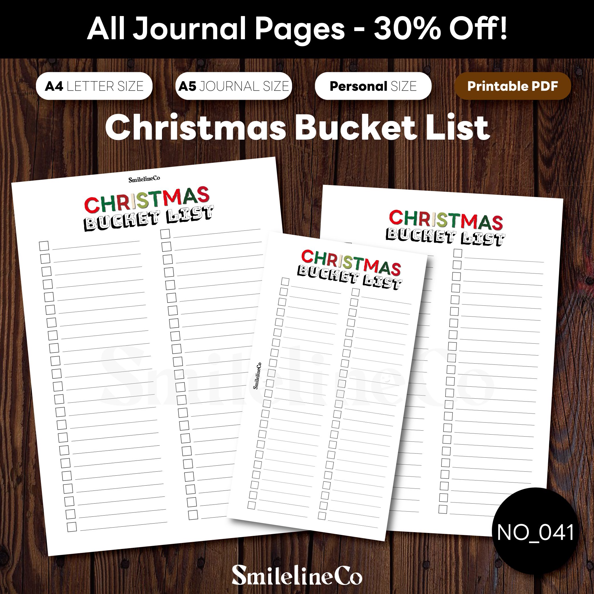 Christmas Bucket List printable holiday activity bundle