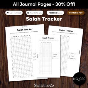 Salah Tracker printable faith journal bundle