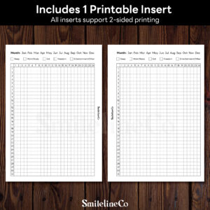 24-hour time block tracker insert preview for daily time management, black-and-white dotted grid layout