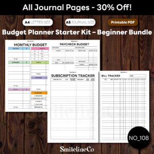 Budget Planner Starter Kit Printable | Beginner Bundle A5 & A4