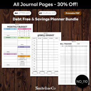 Debt Free and Savings Planner Bundle Printable | A5 & A4 PDF