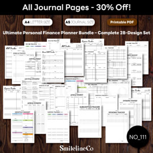Ultimate Personal Finance Planner Bundle Printable | 28 Designs