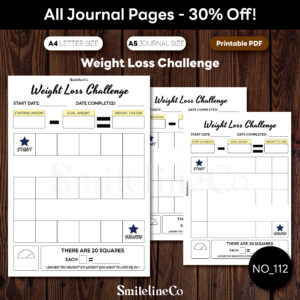 Weight Loss Challenge Printable | A4 & A5 PDF
