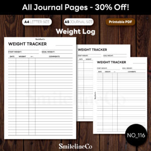weight log printable with date weight change and comments columns