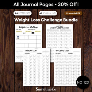 Weight Loss Challenge Bundle | 4 Fill-In Printables