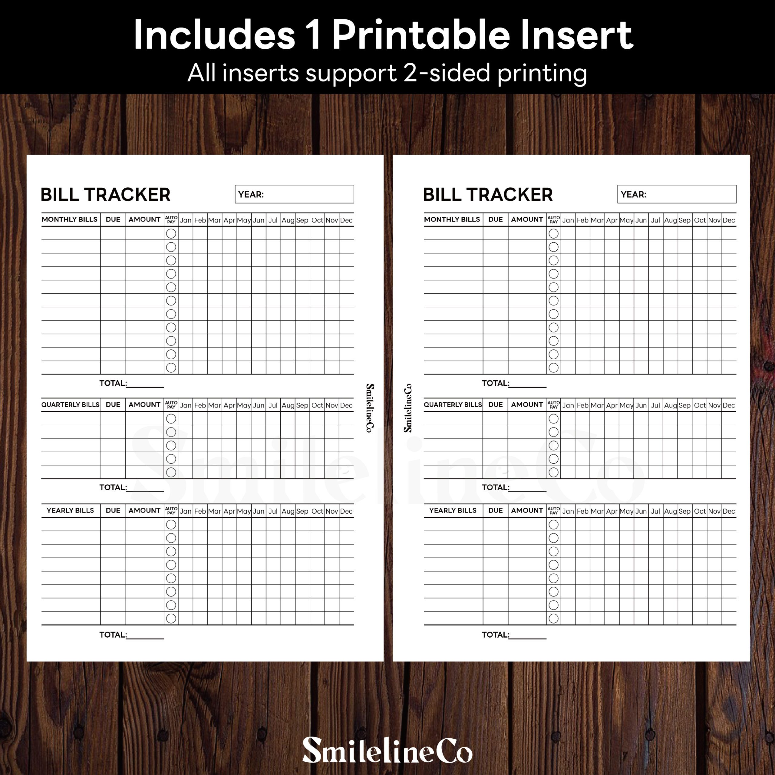Bill Payment Tracker Printable | Monthly, Quarterly & Yearly A5/A4 - Image 2