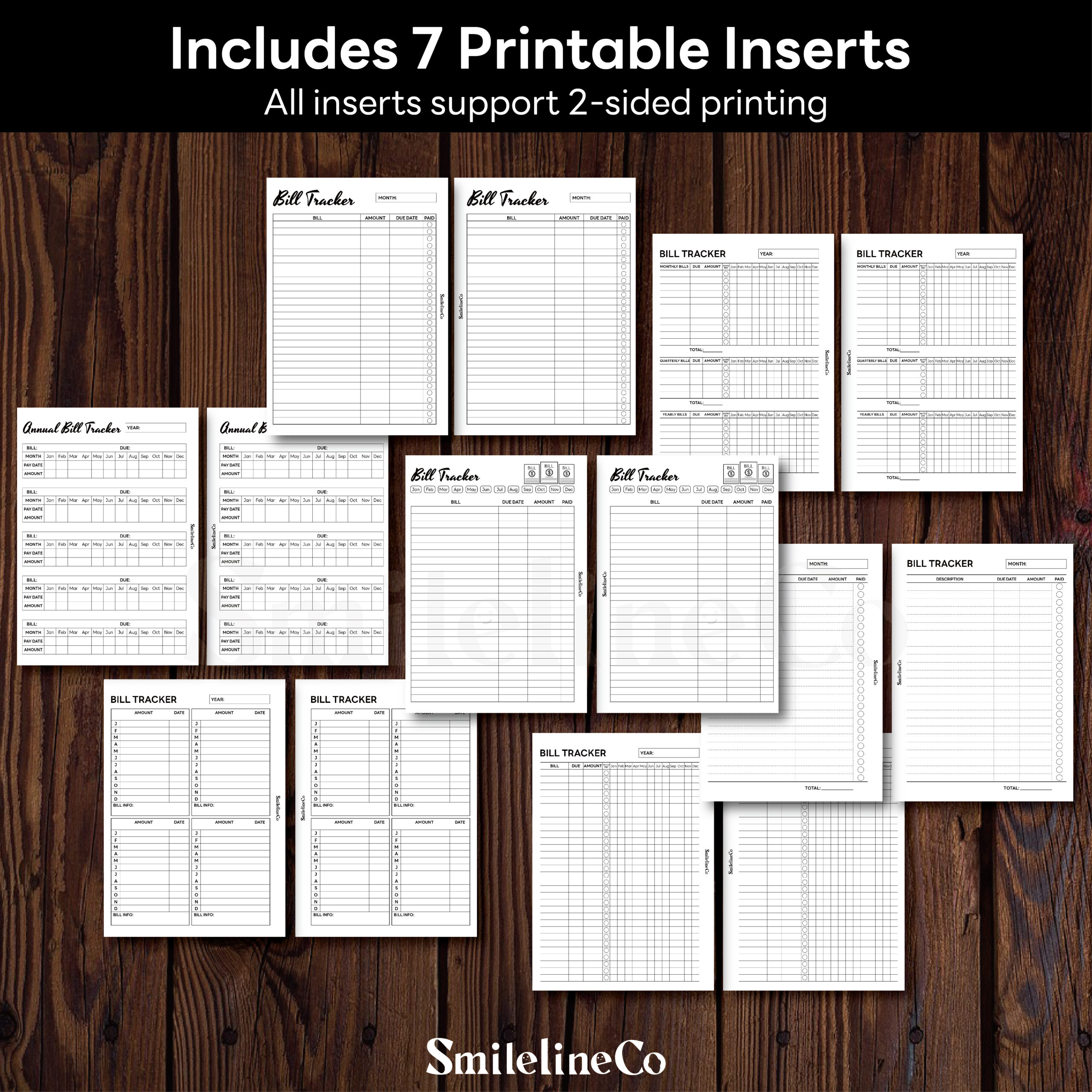 Bill Tracker Mega Bundle Printable | 7 Style Collection A5 & A4 - Image 2