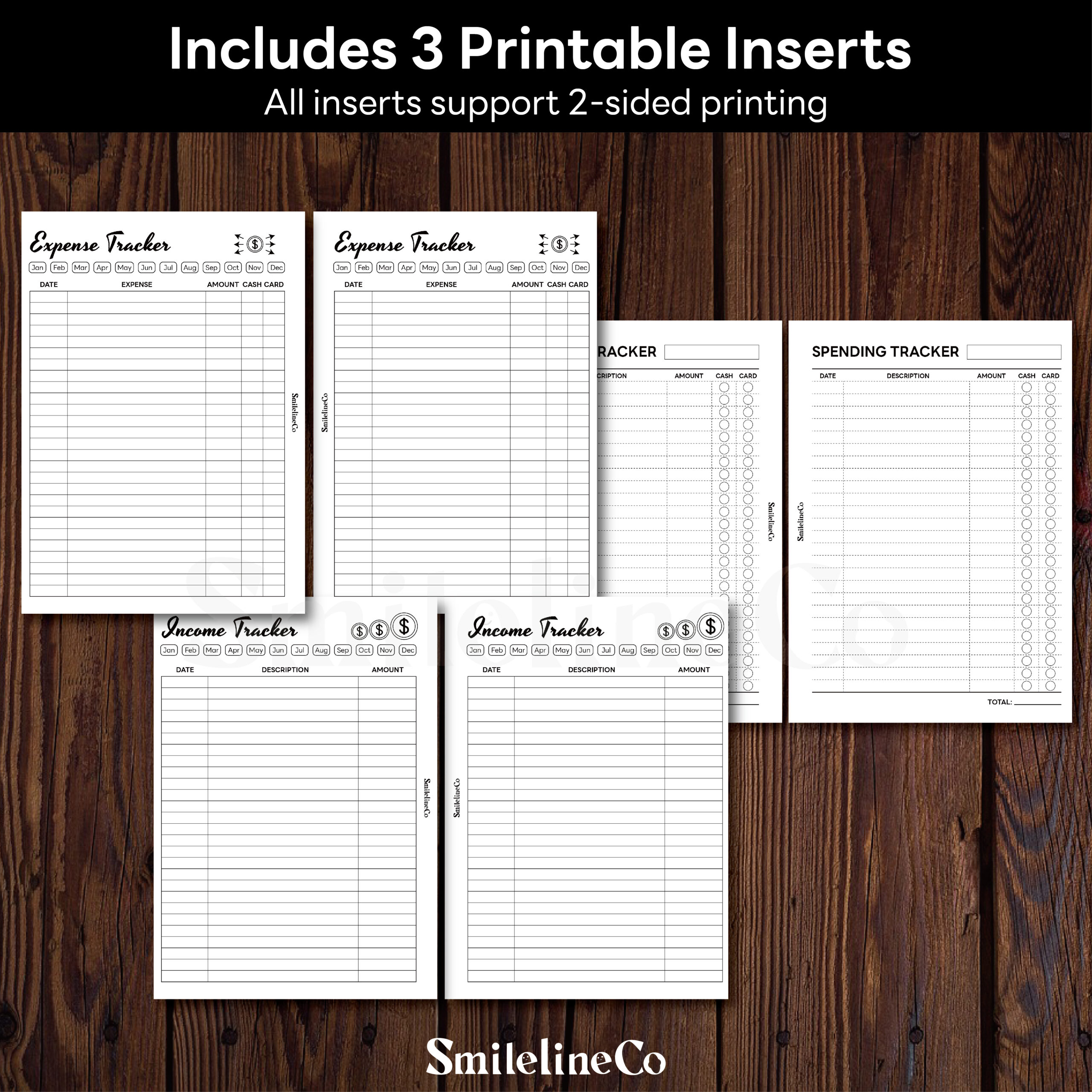 Cash Flow Tracker Bundle Printable | Income Expense Spending A5/A4 - Image 2