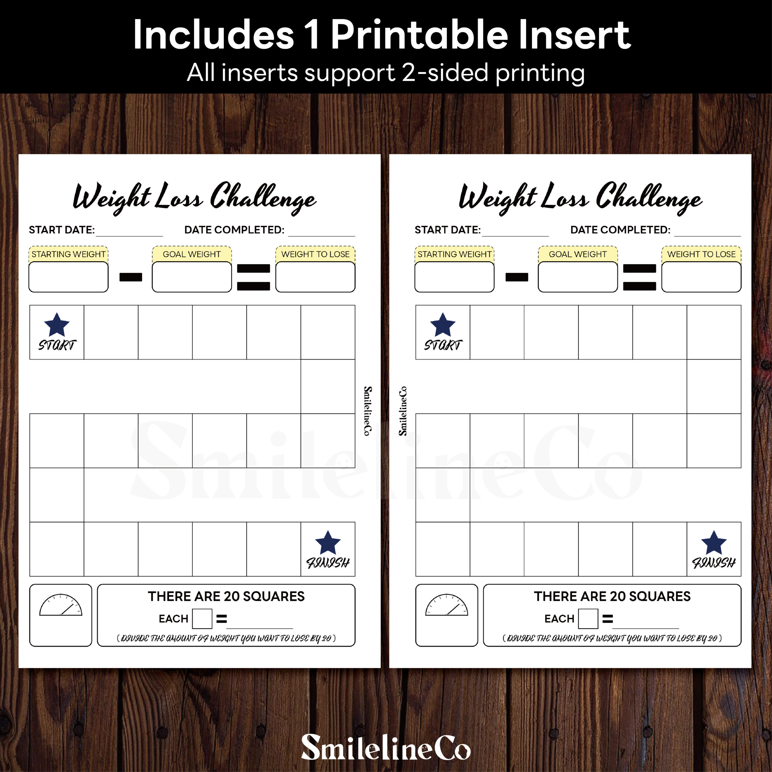 Weight Loss Challenge Printable | A4 & A5 PDF - Image 2