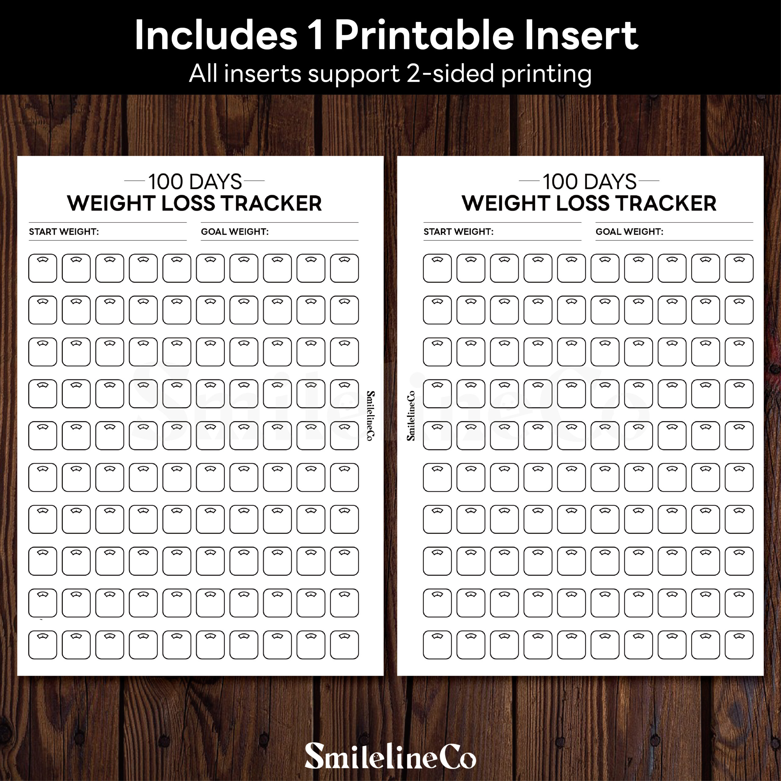 100 Days Weight Loss Tracker Printable | A4 & A5 PDF - Image 2