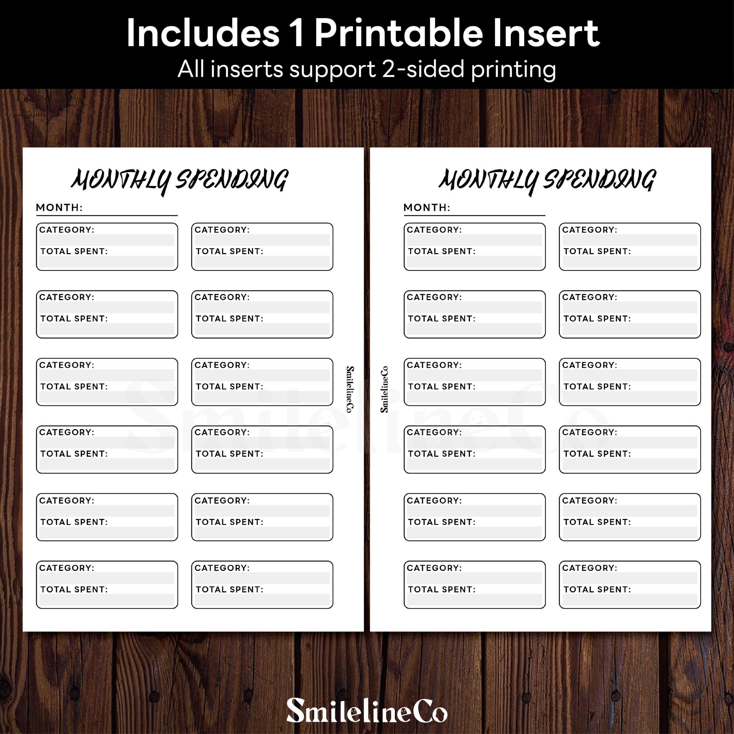 Monthly Spending By Category Printable | A5 & A4 Budget Sheet - Image 2