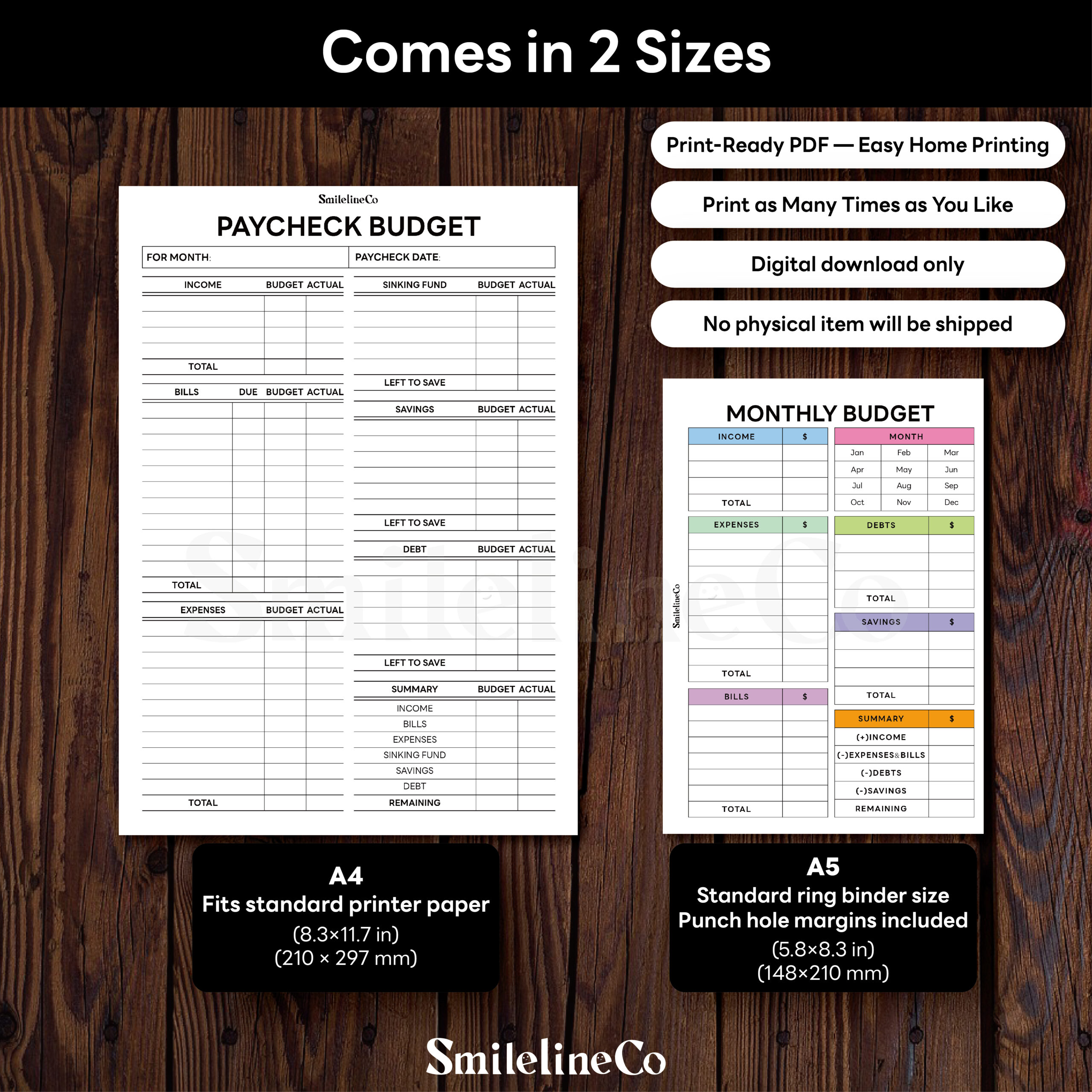Budget Planner Starter Kit Printable | Beginner Bundle A5 & A4 - Image 3