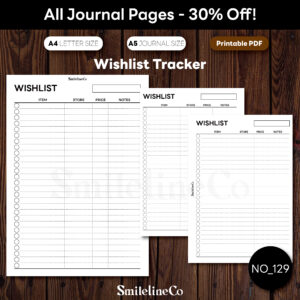 Holiday Wishlist Tracker | Printable Gift Wishlist Planner