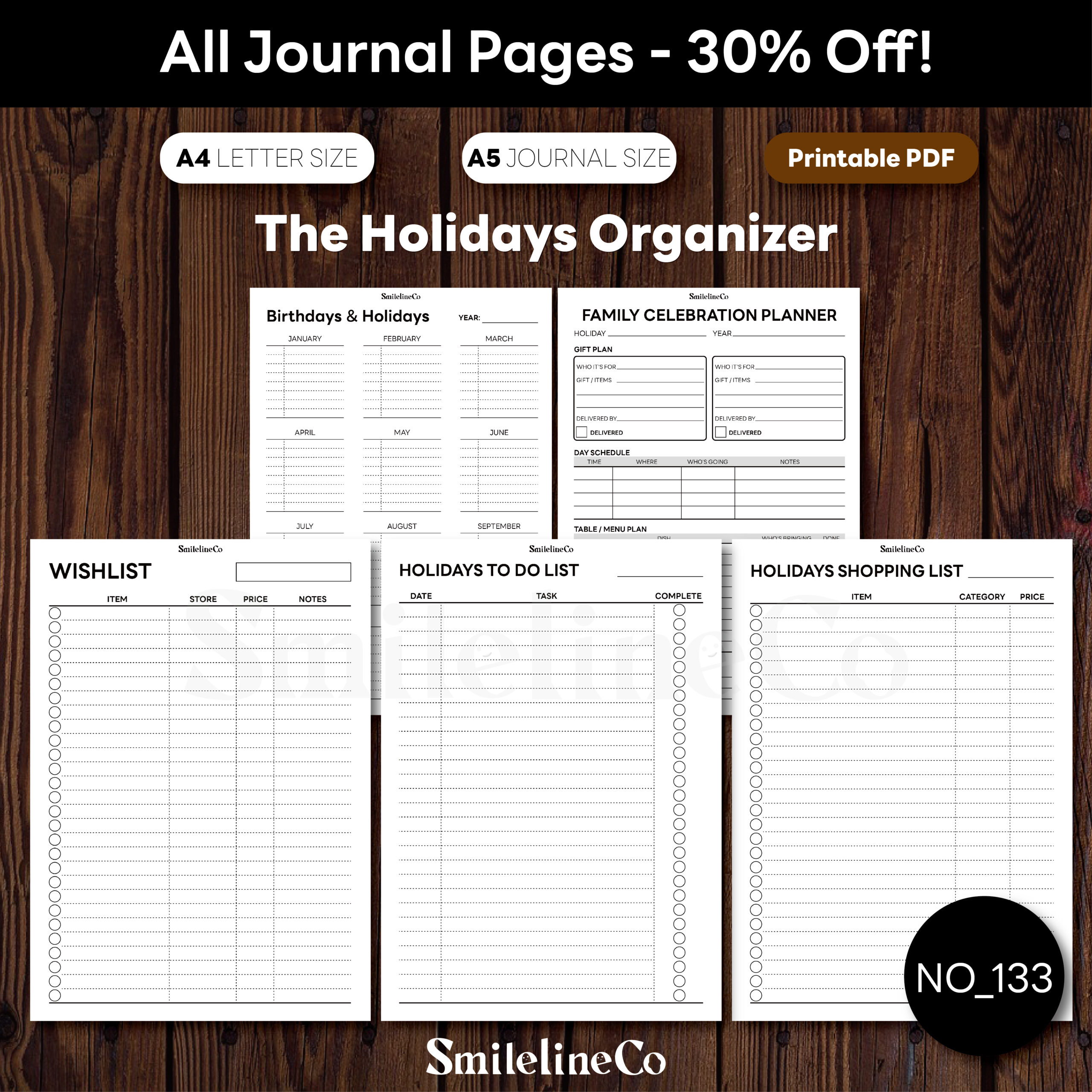 The Holidays Organizer | Printable Year-Round Holiday Planner Set