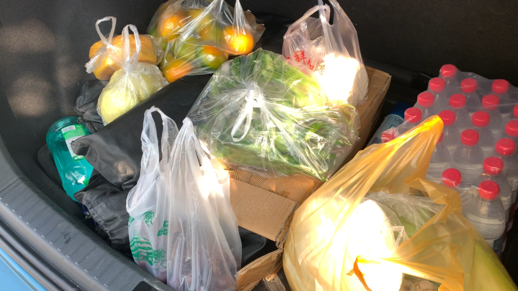 A week of vegetables in China: our full haul for 131 RMB laid out together